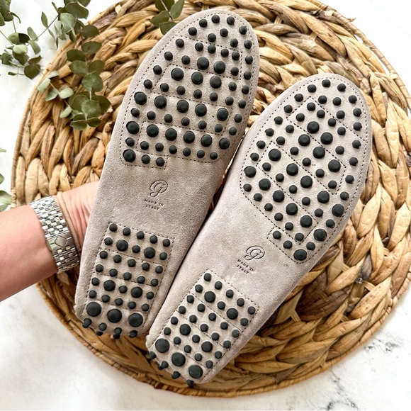 M. Gemi Grey Felize Suede Driving Moccasins - Picture 4 of 9